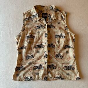 Harley Davidson Graphic Printed Button-Up